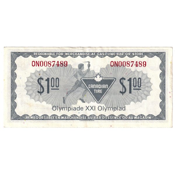 S5-F-ON 1976 Canadian Tire Coupon $1.00 Extra Fine Online now