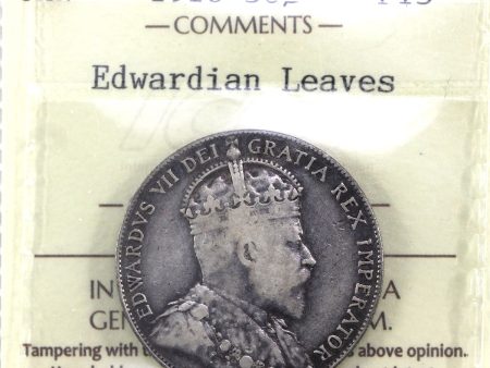 1910 Edwardian Leaves Canada 50-cents ICCS Certified F-15 Online Hot Sale