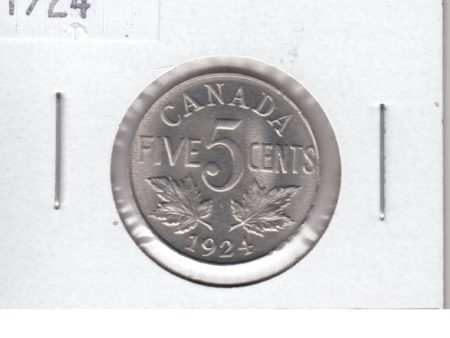 1924 Canada 5-cents Brilliant Uncirculated (MS-63) $ For Cheap