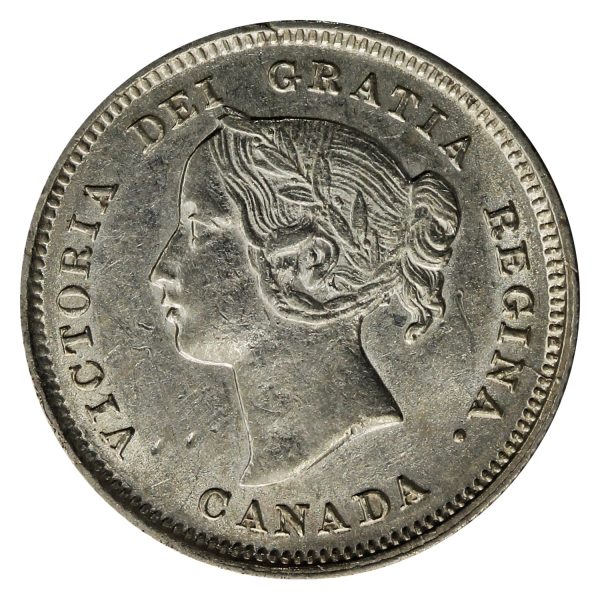 1891 Obv. 2 Canada 5-cents Almost Uncirculated (AU-50) $ Online Hot Sale