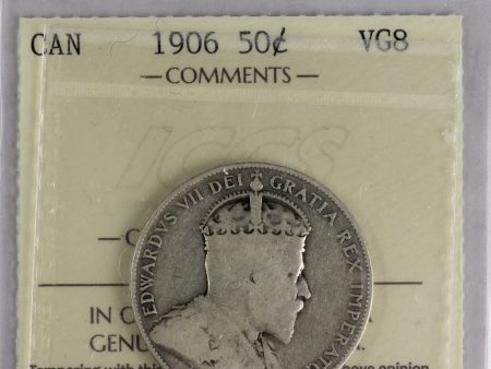 1906 Canada 50-cents ICCS Certified VG-8 Fashion