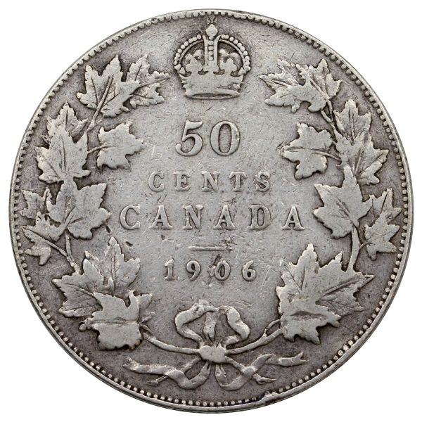 1906 Canada 50-cents F-VF (F-15) $ Online Sale