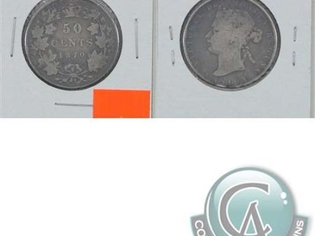 1870 LCW Canada 50-cents Very Good (VG-8) $ Online Hot Sale