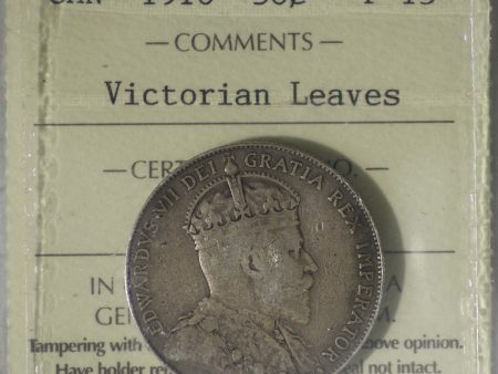 1910 Victorian Leaves Canada 50-cents ICCS Certified F-15 Online Sale