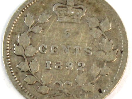 1892 Canada 5-cents Very Good (VG-8) Fashion