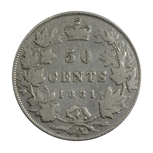 1881H Canada 50-cents Fine (F-12) $ on Sale