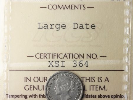 1858 Large Date 5-cents ICCS Certified VF-20 For Discount