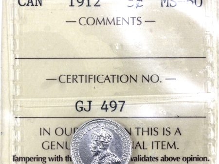 1912 Canada 5-cents ICCS Certified MS-60 (GJ 497) For Discount