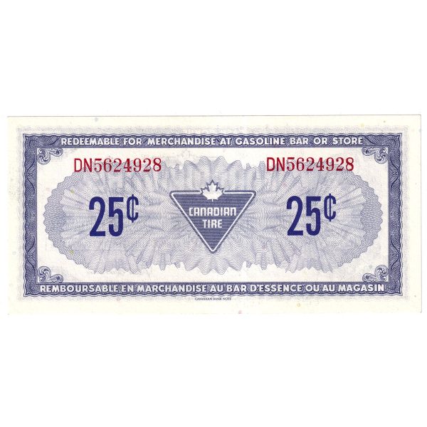 S4-D-DN 1974 Canadian Tire Coupon 25 Cents Uncirculated Online Sale