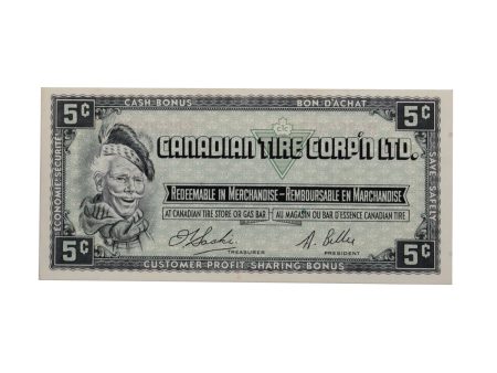 S1-B-B 1961 Canadian Tire Coupon 5 Cents AU-UNC For Cheap