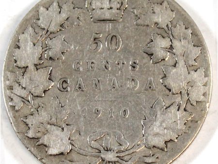 1910 Victorian Leaves Canada 50-cents Very Good (VG-8) Fashion