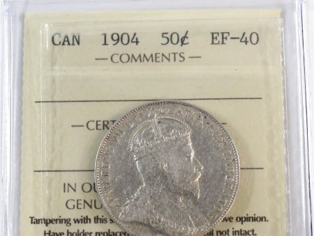 1904 Canada 50-cents ICCS Certified EF-40 Hot on Sale