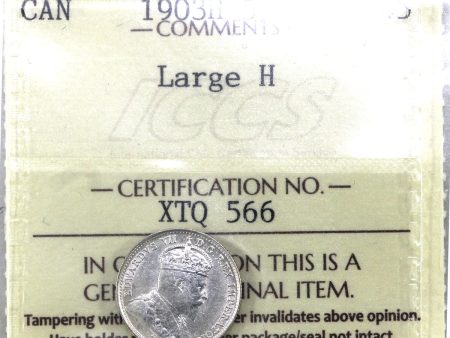 1903H Large H Canada 5-cents ICCS Certified EF-45 For Discount