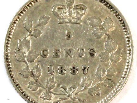 1887 Canada 5-cents Extra Fine (EF-40) $ Online