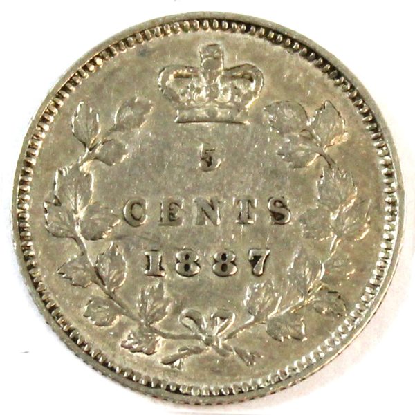 1887 Canada 5-cents Extra Fine (EF-40) $ Online