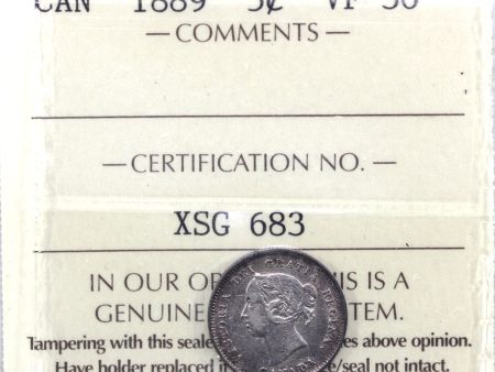 1889 Canada 5-cents ICCS Certified VF-30 (XSG 683) Fashion