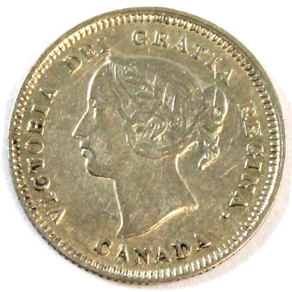 1890H Canada 5-cents Extra Fine (EF-40) $ Fashion