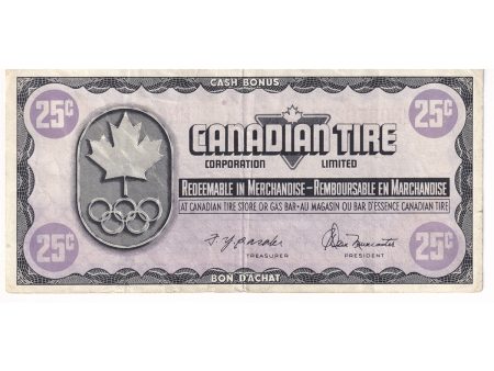 S5-D-MN 1976 Canadian Tire Coupon 25 Cents Very Fine Online Hot Sale