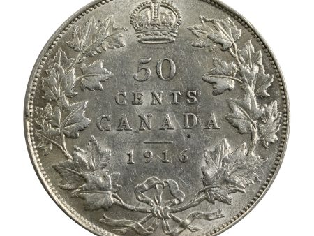 1916 Canada 50-cents EF-AU (EF-45) $ Hot on Sale