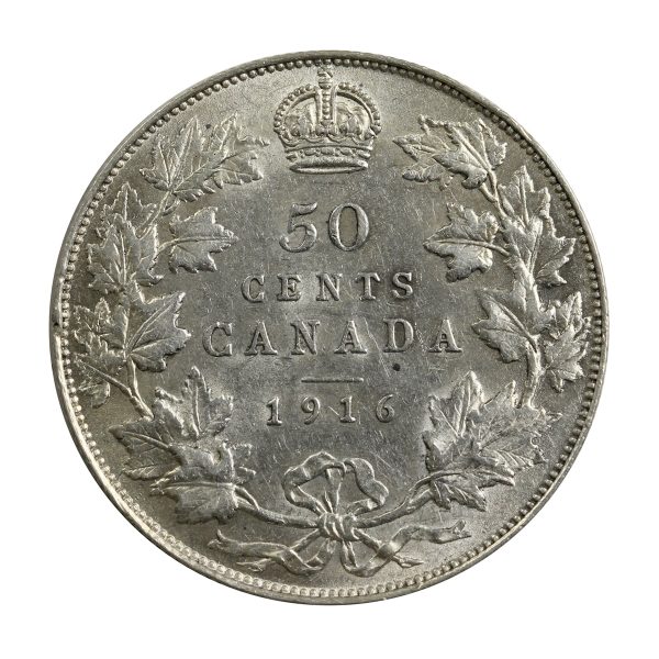 1916 Canada 50-cents EF-AU (EF-45) $ Hot on Sale