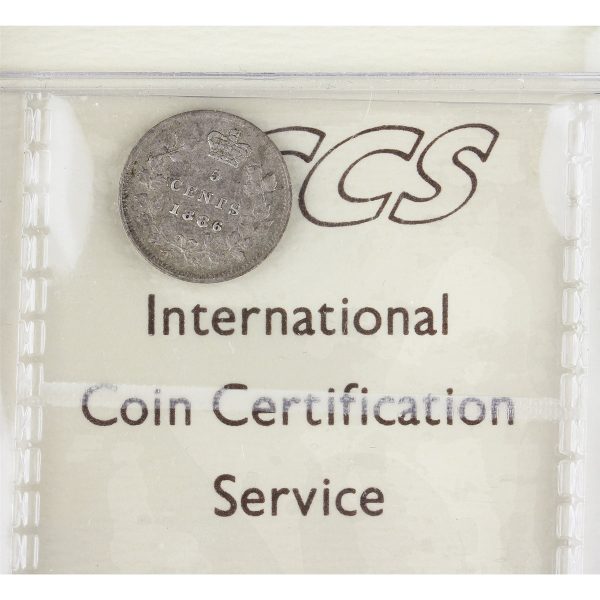 1886 Small 6 Canada 5-cents ICCS Certified VF-30 Online now