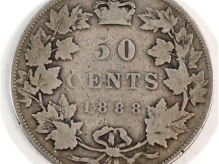 1888 Obv. 2 Canada 50-cents Very Good (VG-8) $ Online