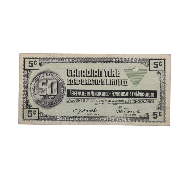 S3-B-S 1972 Canadian Tire Coupon 5 Cents F-VF For Discount