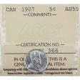 1907 Canada 5-cents ICCS Certified AU-55 For Discount