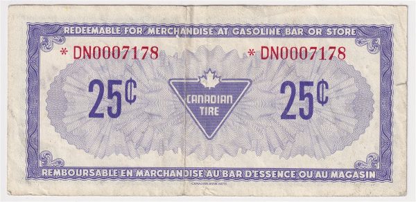 S4-Da-*DN Replacement 1974 Canadian Tire Coupon 25 Cents Very Fine (Ink and Tears) Online Hot Sale