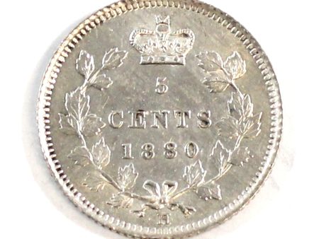 1880H Obv. 3 Canada 5-cents Brilliant Uncirculated (MS-63) $ Fashion