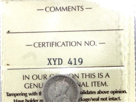 1915 Canada 5-cents ICCS Certified VG-10 Sale