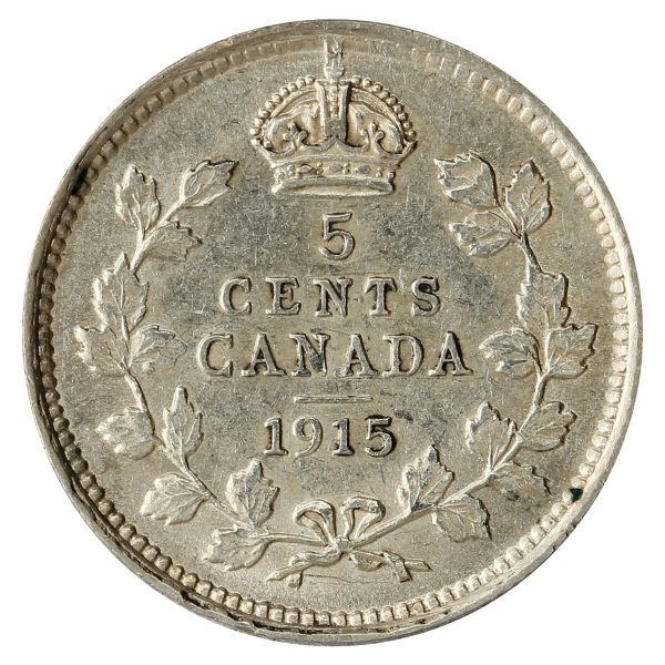 1915 Canada 5-cents EF-AU (EF-45) $ For Discount