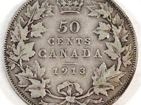 1913 Canada 50-cents VG-F (VG-10) Sale