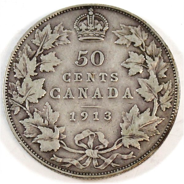 1913 Canada 50-cents VG-F (VG-10) Sale