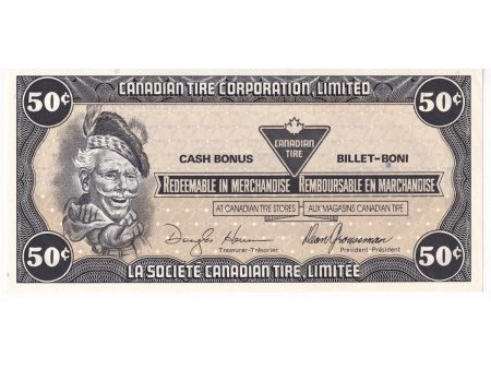 S8-E-DZ2 Black C 1985 Canadian Tire Coupon 50 Cents Uncirculated For Sale