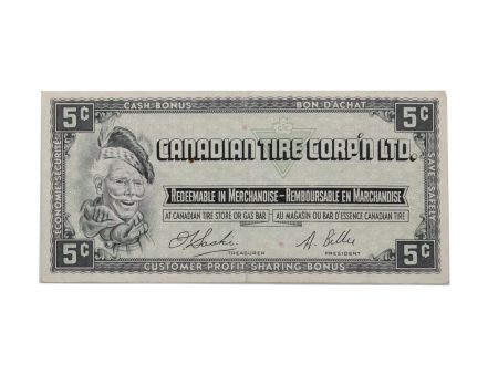 S1-B-H 1961 Canadian Tire Coupon 5 Cents Very Fine Cheap