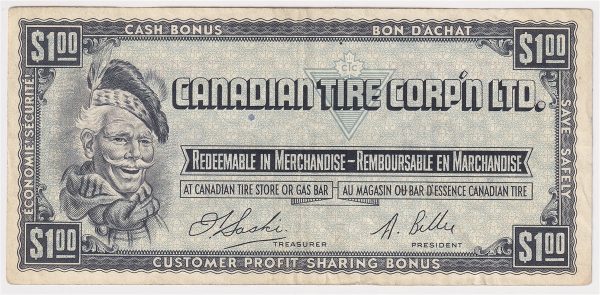 S1-F-F 1961 Canadian Tire Coupon $1.00 VF-EF Online