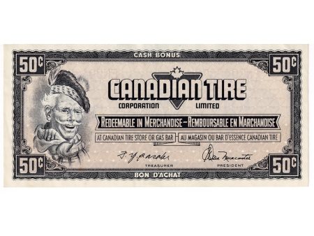 S4-E-EN 1974 Canadian Tire Coupon 50 Cents Almost Uncirculated Cheap