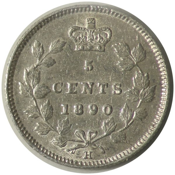 1890H Canada 5-cents ICCS Certified EF-45 For Cheap