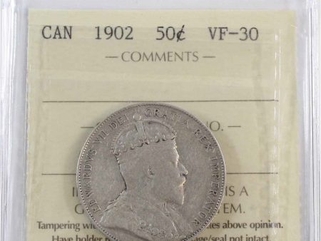 1902 Canada 50-cents ICCS Certified VF-30 Cheap