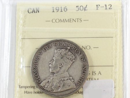 1916 Canada 50-cents ICCS Certified F-12 Hot on Sale