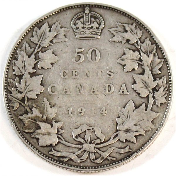 1914 Canada 50-cents VG-F (VG-10) $ Cheap