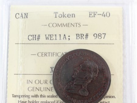 WE-11A Wellington Cuidad Rodrigo Halfpenny Token ICCS Certified EF-40 (BR #987) on Sale