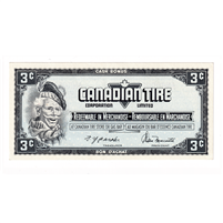 S4-A-AN 1974 Canadian Tire Coupon 3 Cents Almost Uncirculated Sale