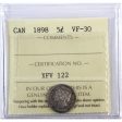 1898 Canada 5-cents ICCS Certified VF-30 on Sale