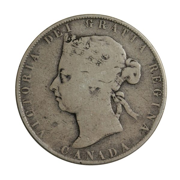 1892 Obv. 4 Canada 50-cents Very Good (VG-8) $ on Sale