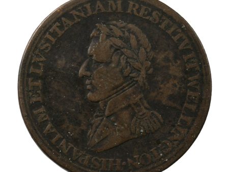 WE-11A3 Wellington Cuidad Rodrigo, Badajoz, Salamanca Halfpenny Token Very Fine (VF-20) For Discount