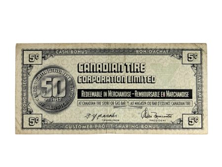 S2-B-S 1972 Canadian Tire Coupon 5 Cents Fine For Sale