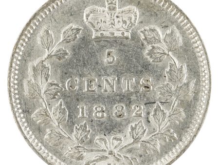 1882H Canada 5-cents AU-UNC (AU-55) $ For Cheap