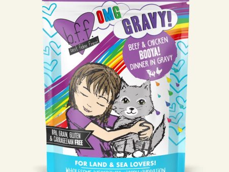 Weruva BFF Oh My Gravy Booya Grain Free Beef & Chicken in Gravy Cat Food Pouch Supply